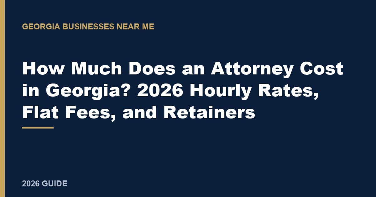 How Much Does an Attorney Cost in Georgia? 2026 Hourly Rates, Flat Fees, and Retainers